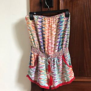 Strapless romper